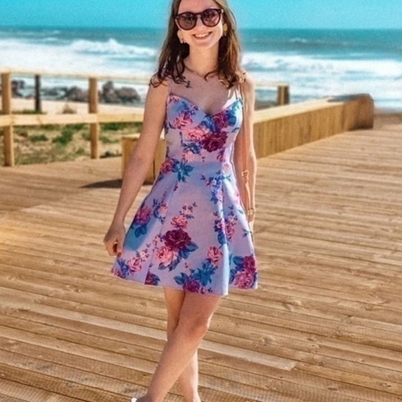 Zara Floral Print Mini Dress - Picture 5 of 8